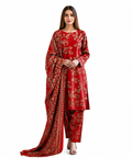 3 Piece Printed Lawn Suit with Dupatta for Women 1002