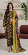 3 Piece Printed Lawn Suit with Dupatta for Women 1026