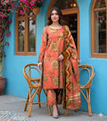 3 Piece Printed Lawn Suit with Dupatta for Women 1019