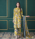 3 Piece Printed Lawn Suit with Dupatta for Women 1016